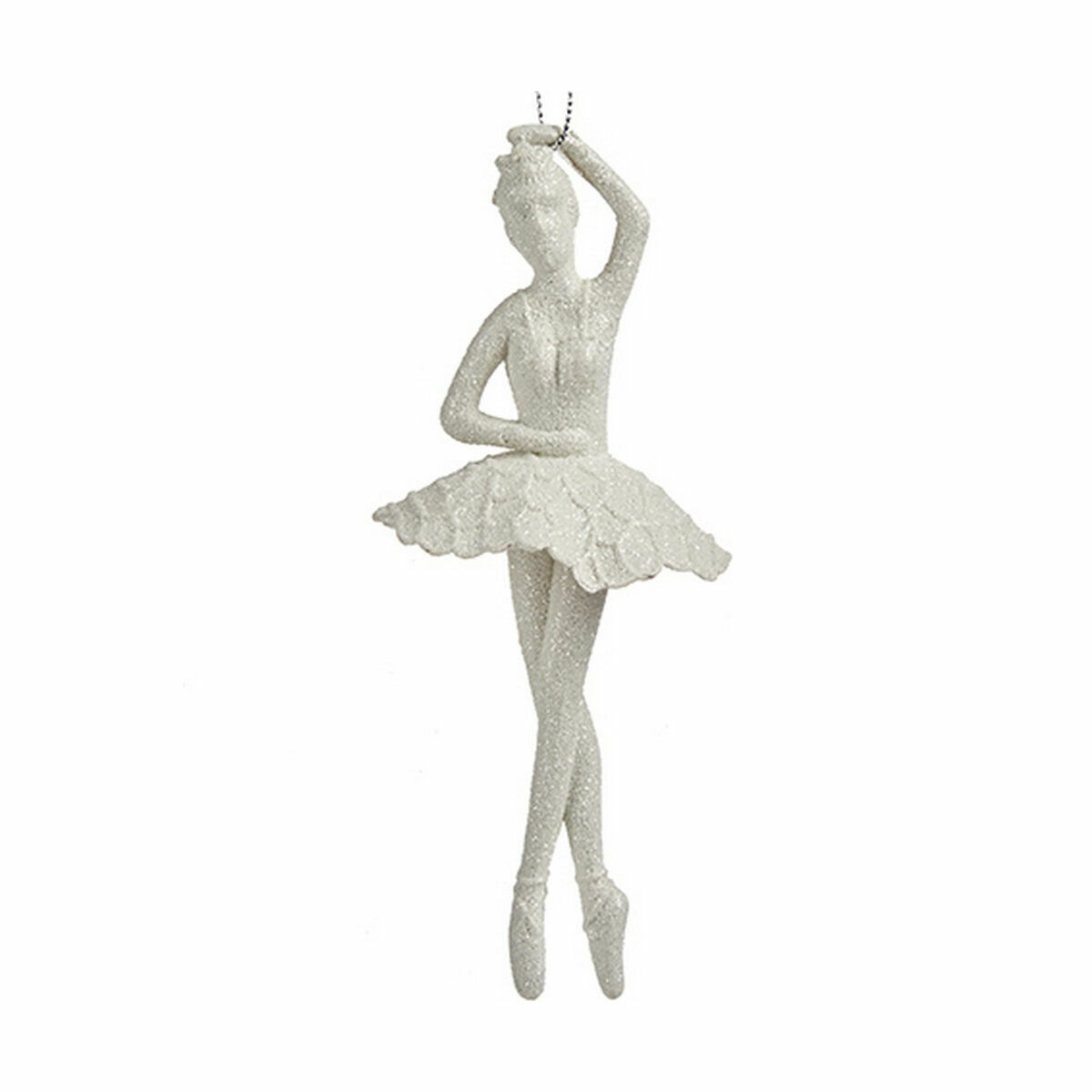 Julgranskula Ballerina Vit Plast Glitter 6,7 x 16 x 6,7 cm (24 antal) - 4