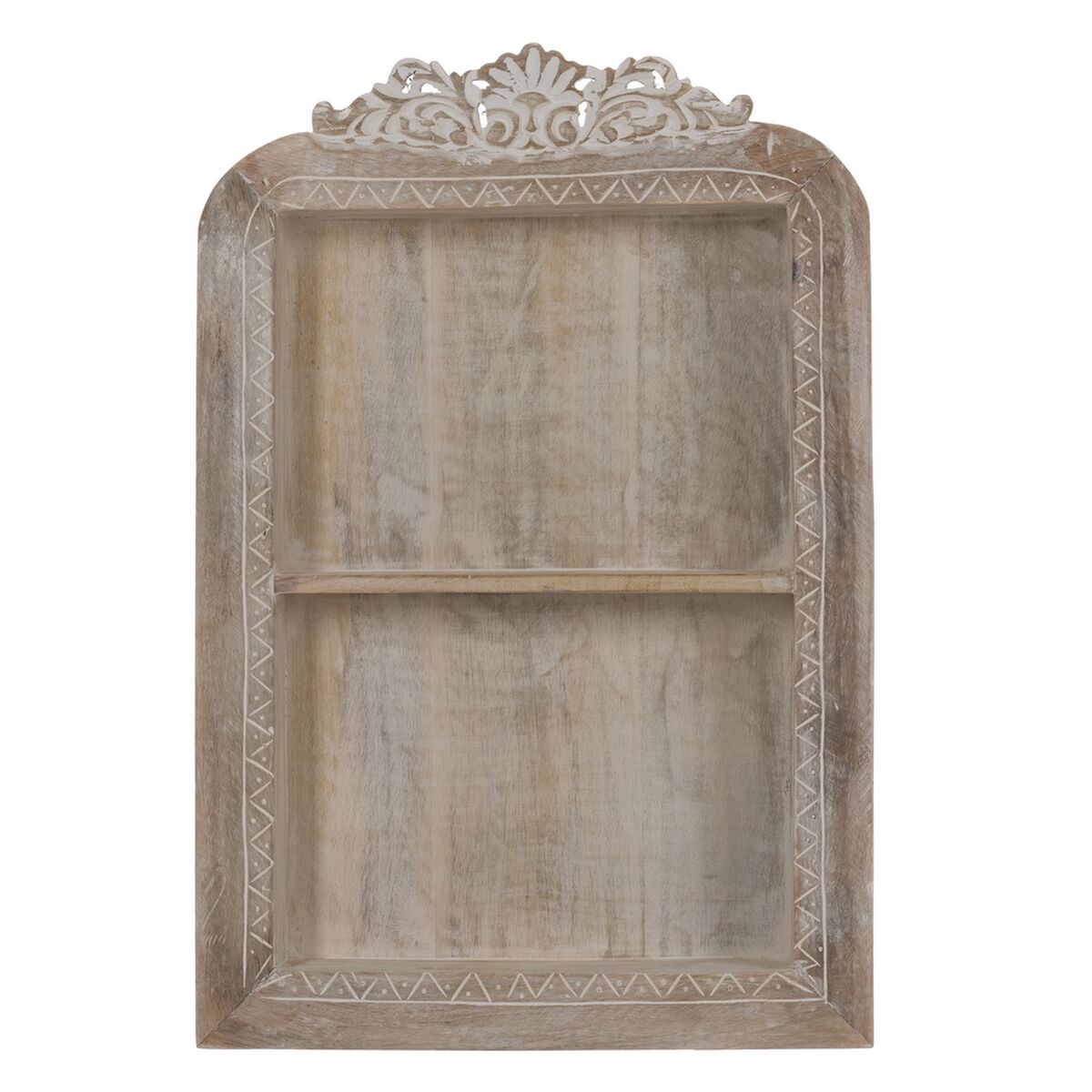 Bokhylla Vit Naturell Mangoträ 40,6 x 10,2 x 61 cm - 2