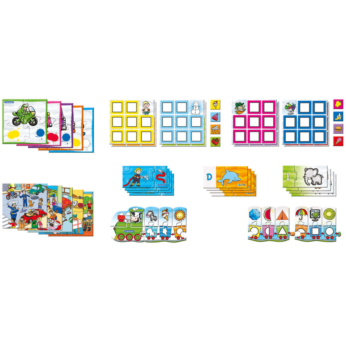 Set med 8 Brädspel Clementoni 65600 37 x 28,1 x 5,5 cm - 5