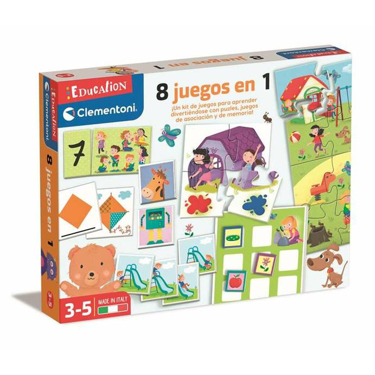 Set med 8 Brädspel Clementoni 65600 37 x 28,1 x 5,5 cm - 2