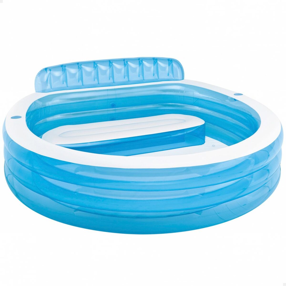 Upplåsbar bassäng Intex Fåtölj Blå Vit 590 L 229 x 79 x 218 cm (2 antal) - 6