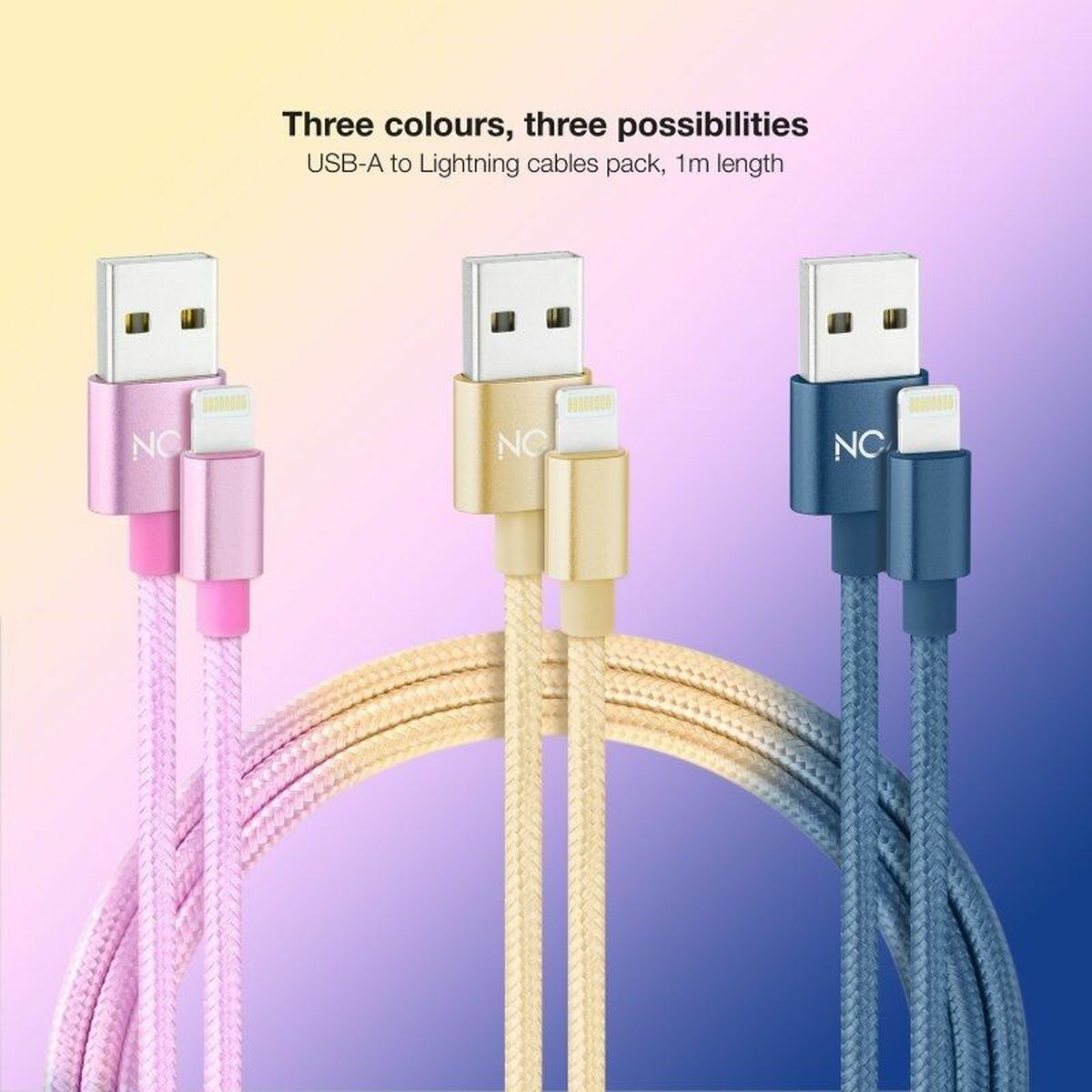 Kabel Lightning NANOCABLE 10.10.0401-CO2 1 m - 2