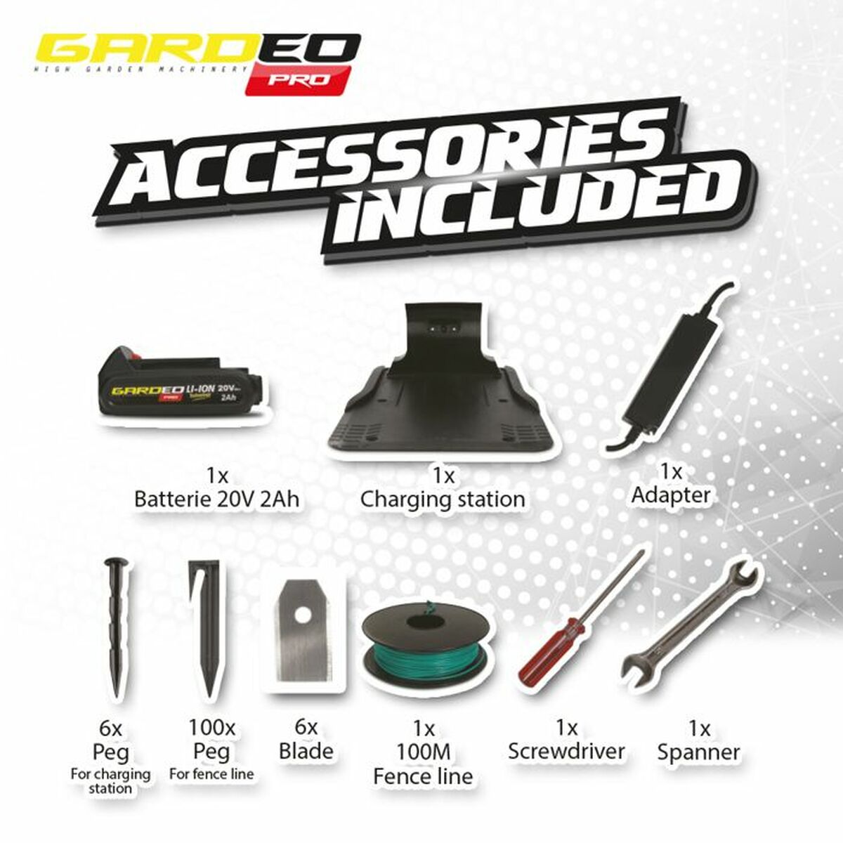 Gräsklipparrobot Gardeo GRO20V20WIFI 1000 M² 800 m² - 3
