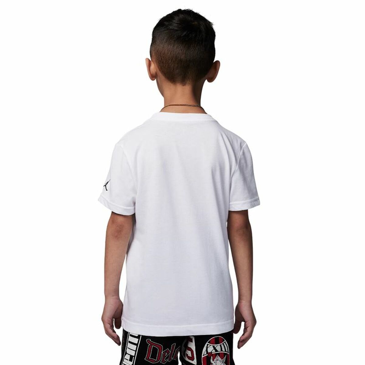 T-shirt med kortärm Barn Jordan Jdb Mj Brand Photo Ss Crew Vit - 2