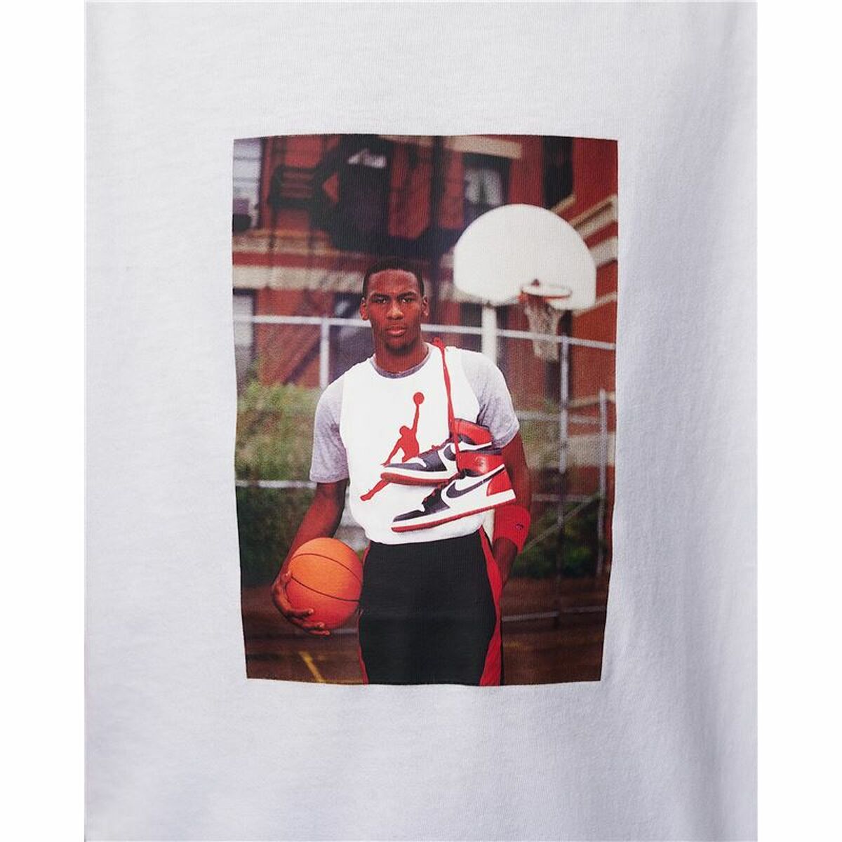 T-shirt med kortärm Barn Jordan Jdb Mj Brand Photo Ss Crew Vit - 3
