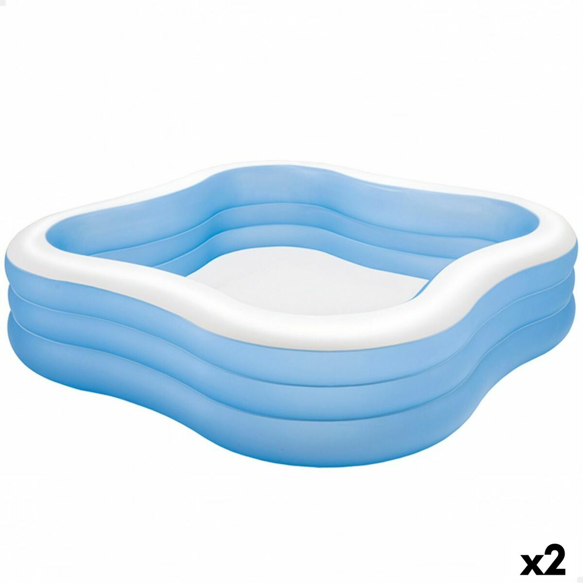 Upplåsbar bassäng Intex Blå 1250 L 229 x 56 x 229 cm (2 antal) - 7