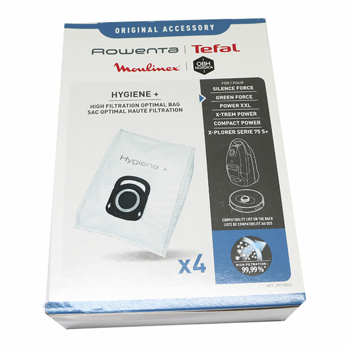Dammsugarpåse Sil.ex Rowenta, Tefal Hygiene + 19,5 x 27,5 cm (5 antal) - 2