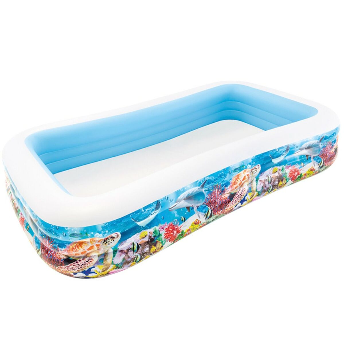 Uppblåsbar plaskpool för barn Intex Tropiskt 1020 L 305 x 56 x 183 cm (2 antal) - 12