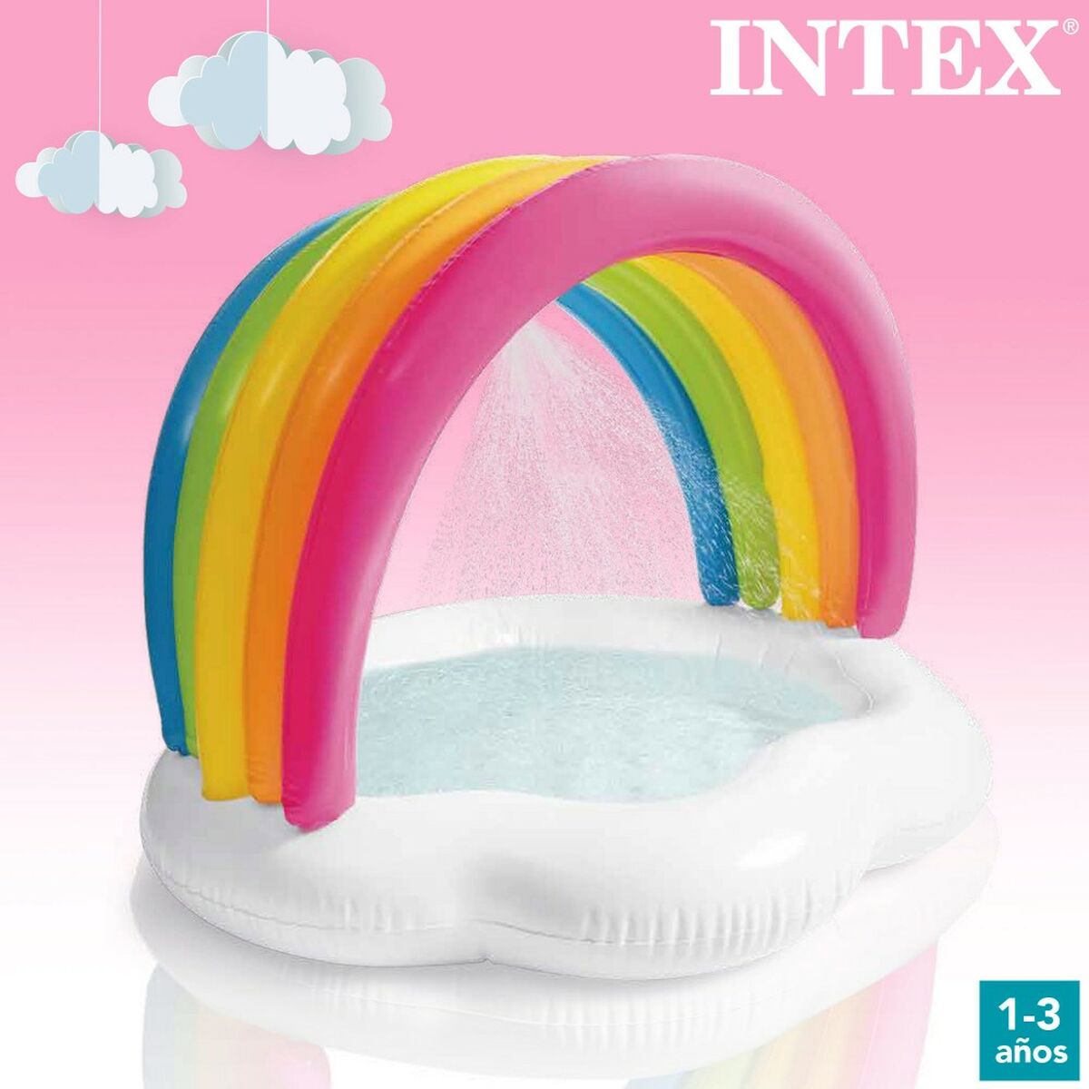 Uppblåsbar plaskpool för barn Intex Regnbåge 84 L 119 x 84 x 94 cm (6 antal) - 10