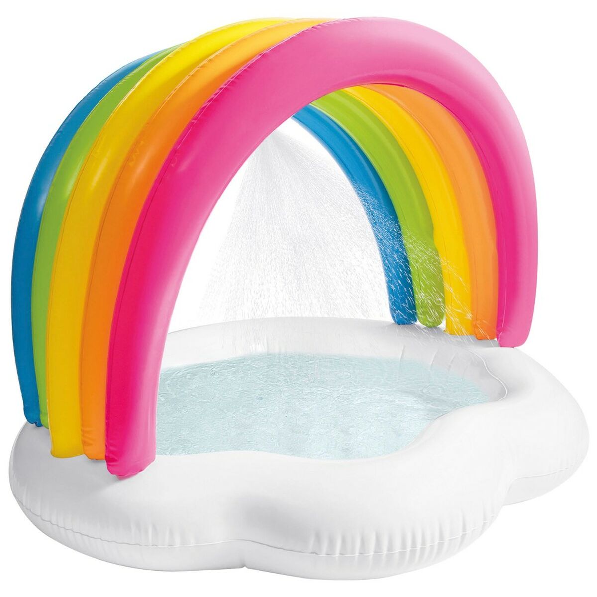 Uppblåsbar plaskpool för barn Intex Regnbåge 84 L 119 x 84 x 94 cm (6 antal) - 7