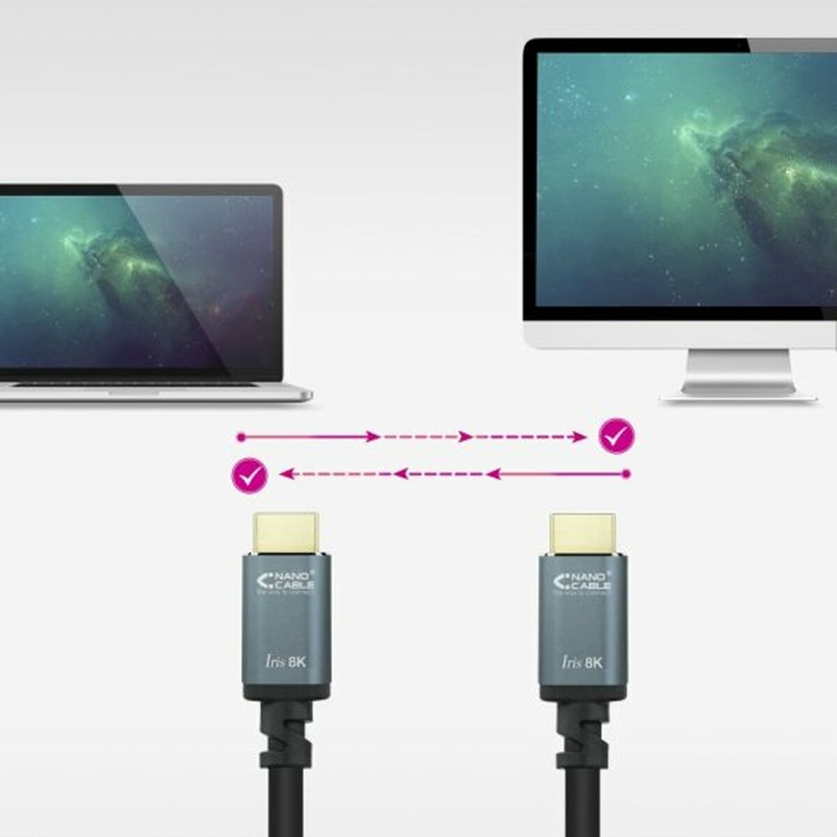 Kabel HDMI NANOCABLE 10.15.8010 10 m Svart - 4