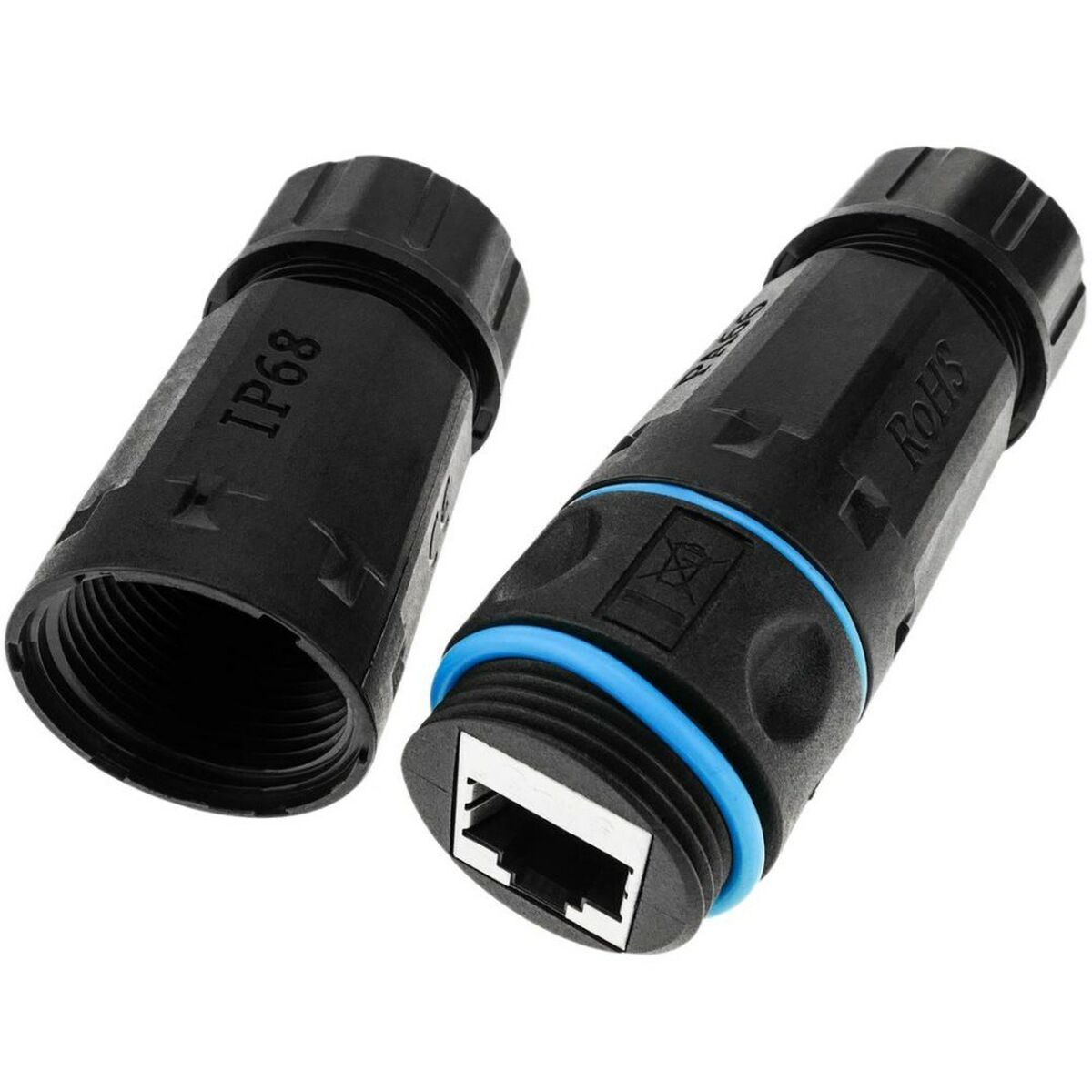 Adapter RJ45 Techly IWP-MD C6-IP68T Svart - 6