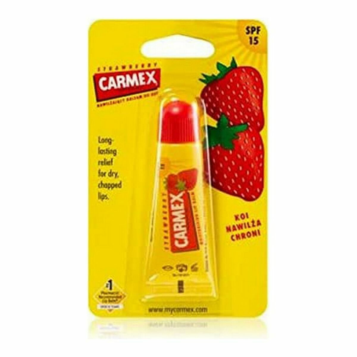 Fuktcerat Carmex Carmex Strawberry Gul Röd
