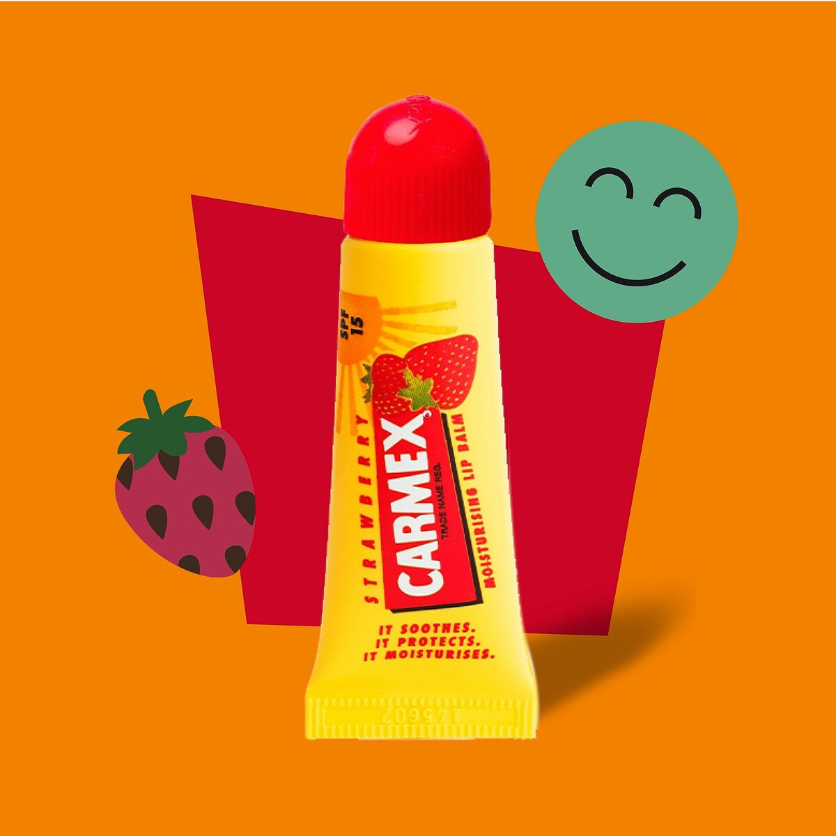 Fuktcerat Carmex Carmex Strawberry Gul Röd - 3