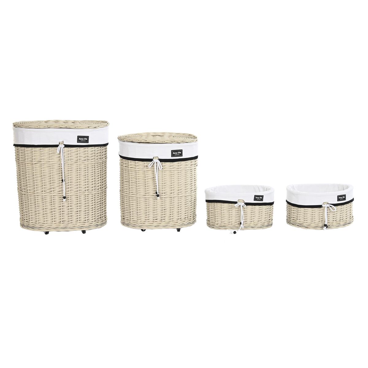Korgset DKD Home Decor Vit Beige vide 51 x 38 x 58 cm - 3