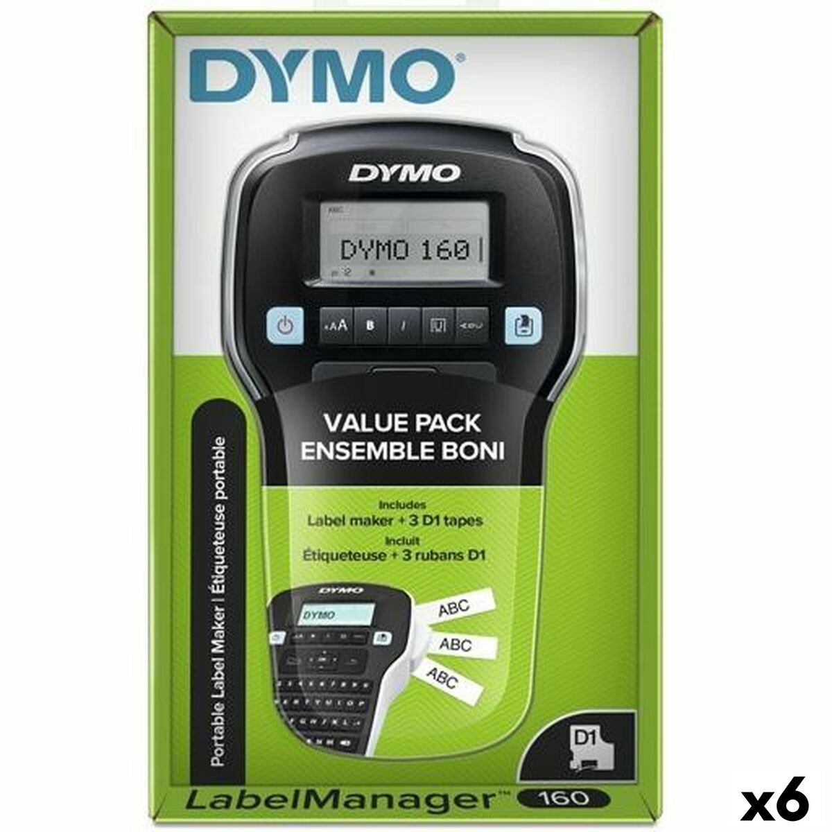 Elektrisk Etikettskrivare Dymo LM160 Svart 1,2 mm 6 antal - 3