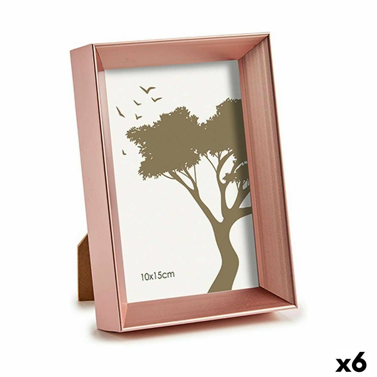 Fotoram 12 x 3,3 x 17,3 cm Rosa Koppar Plast Glas (6 antal) - 3