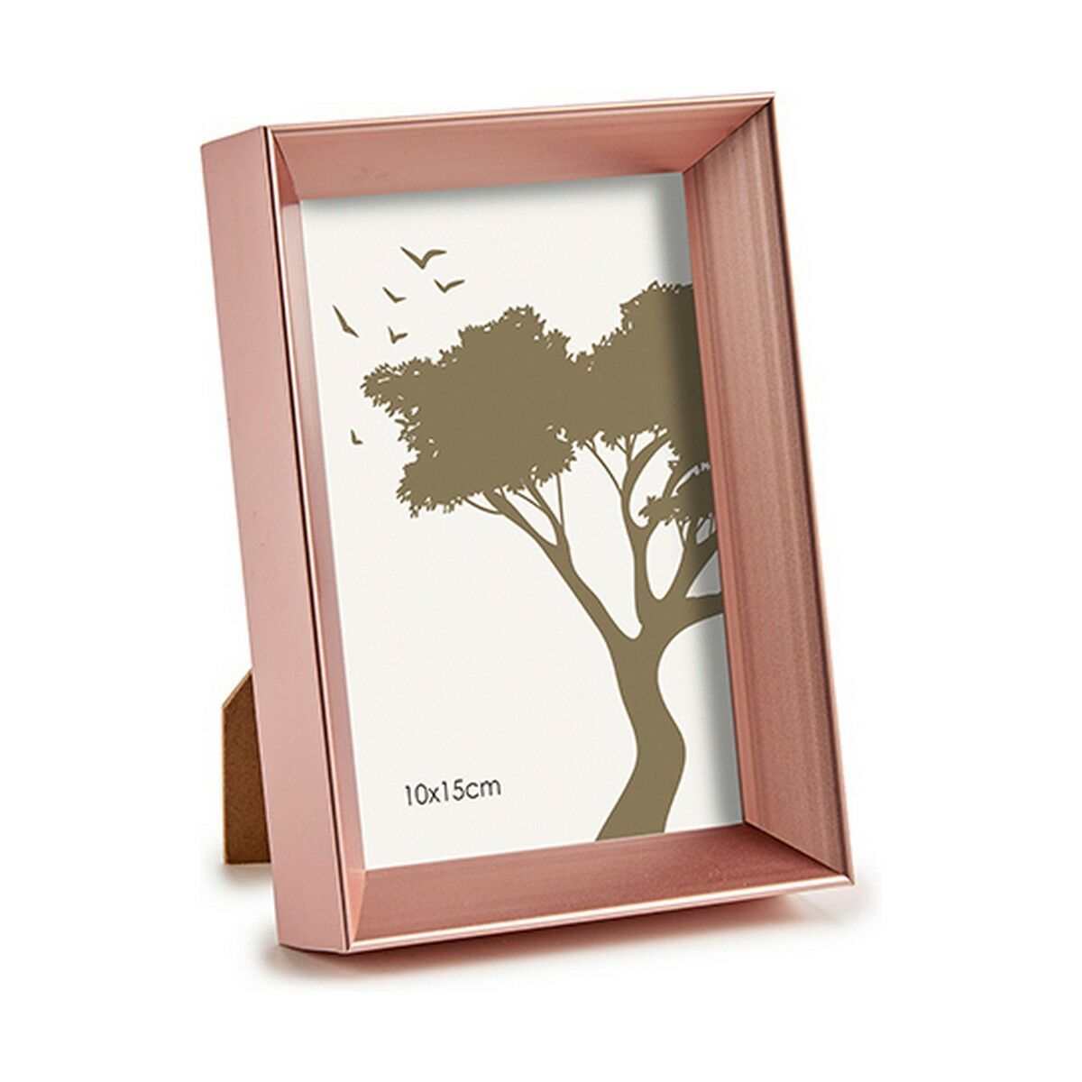 Fotoram 12 x 3,3 x 17,3 cm Rosa Koppar Plast Glas (6 antal) - 4