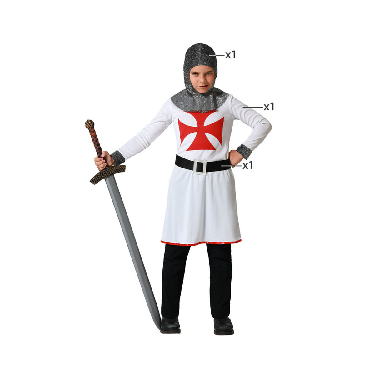 Maskeraddräkt vuxna Korsriddare Pojkar - 11
