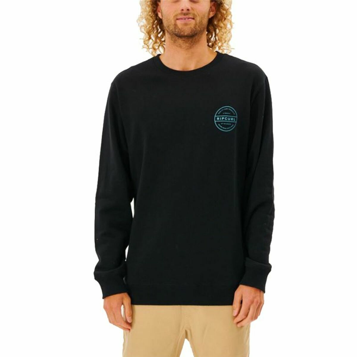 Tröja utan huva Herr Rip Curl Re Entry Crew Svart - 7