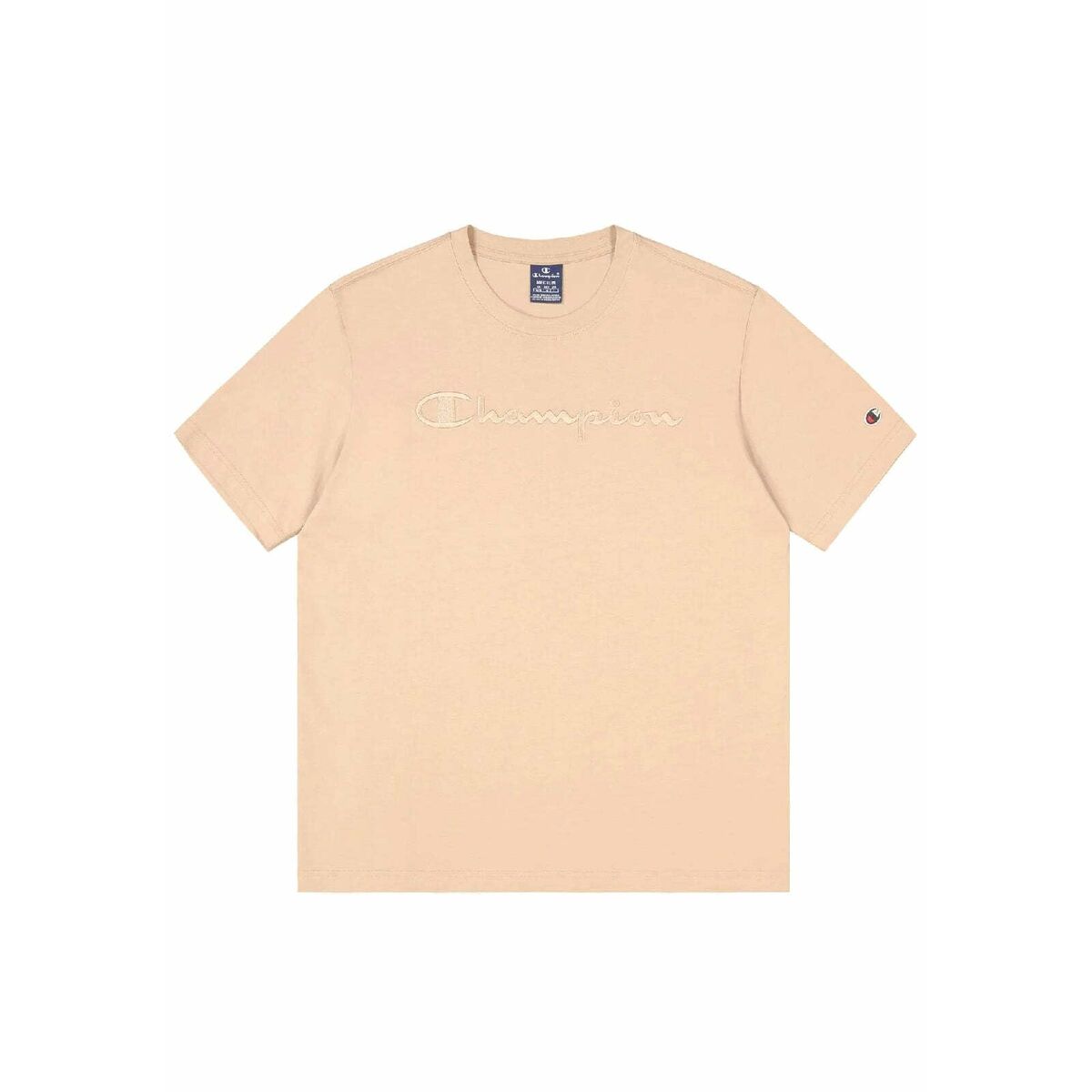 T-shirt med kortärm Herr Champion 220273 NATL Beige