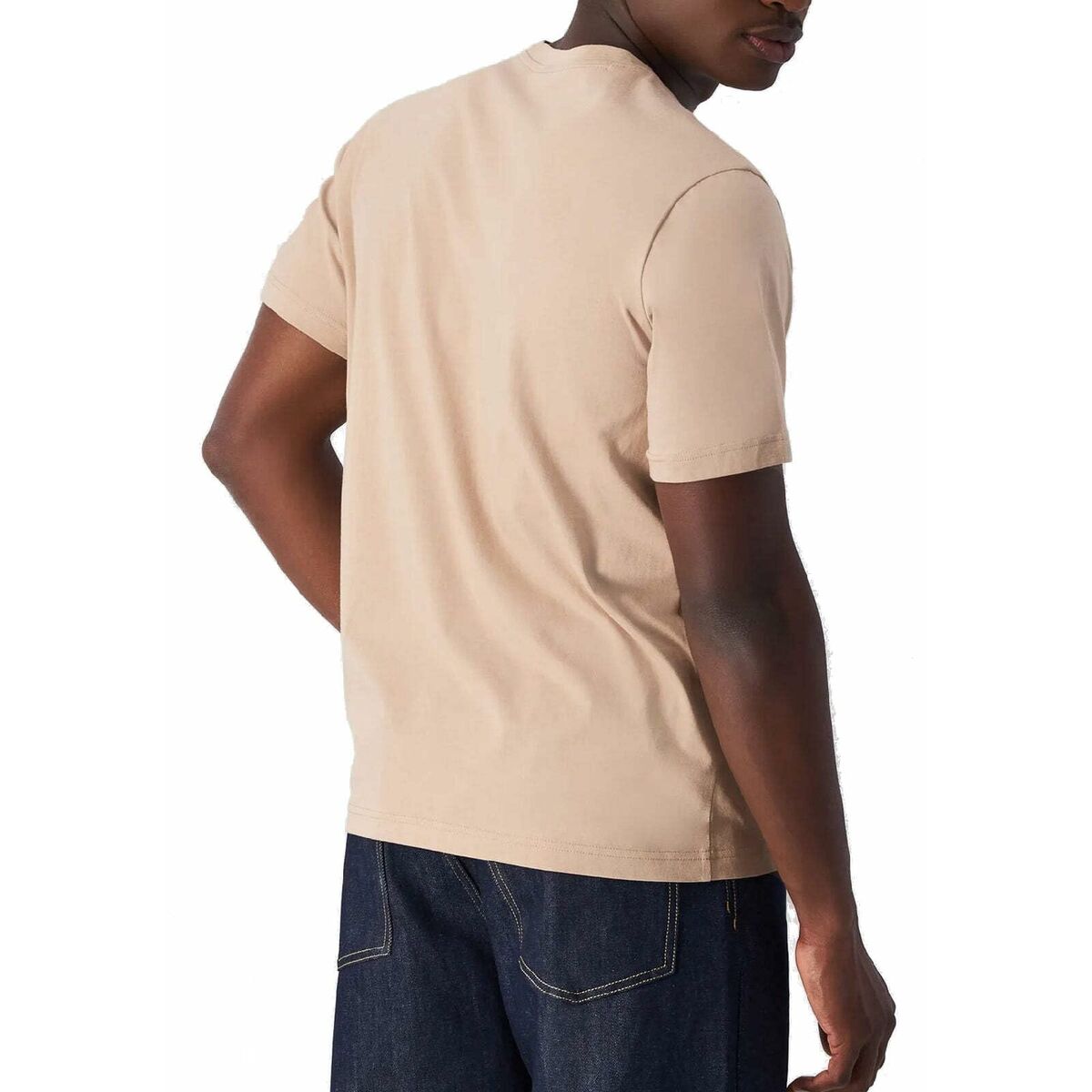 T-shirt med kortärm Herr Champion 220273 NATL Beige - 2