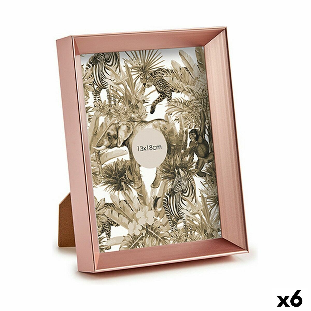 Fotoram 15 x 3,3 x 20 cm Rosa Koppar Plast Glas (6 antal) - 3
