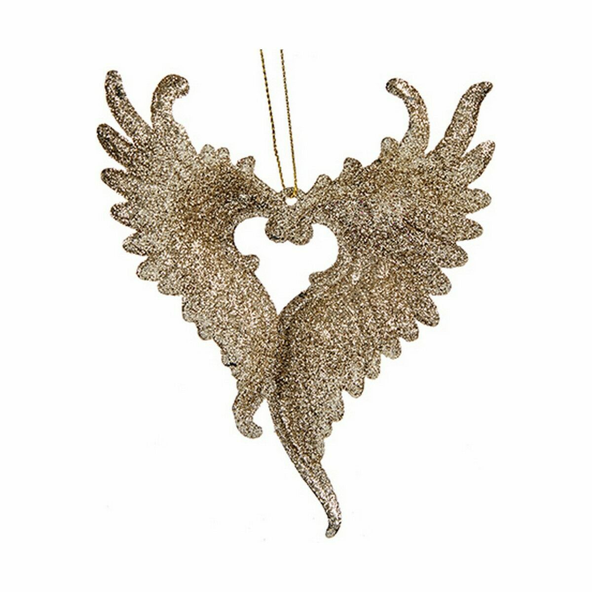 Julgranskula Krist+ Champagne Plast Glitter Änglavingar 12 x 13 x 2,5 cm (24 antal) - 4