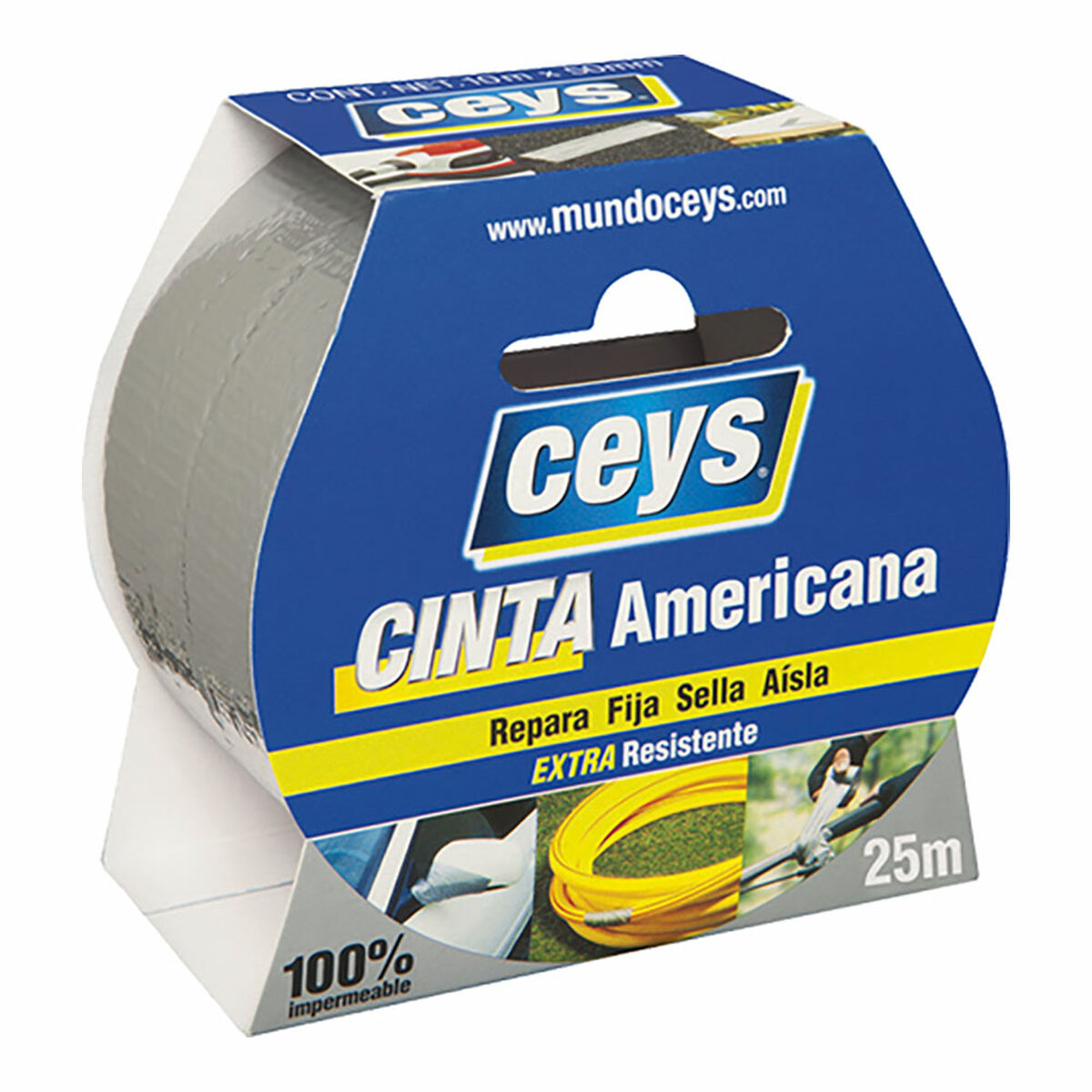 Silvertejp Ceys Silvrig (25 m x 50 mm)