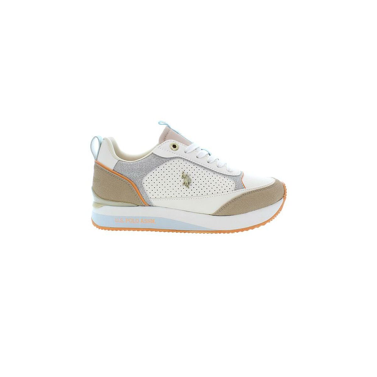 Gymnastiksko, Dam U.S. Polo Assn. FRISBY003 LBE Beige - 2