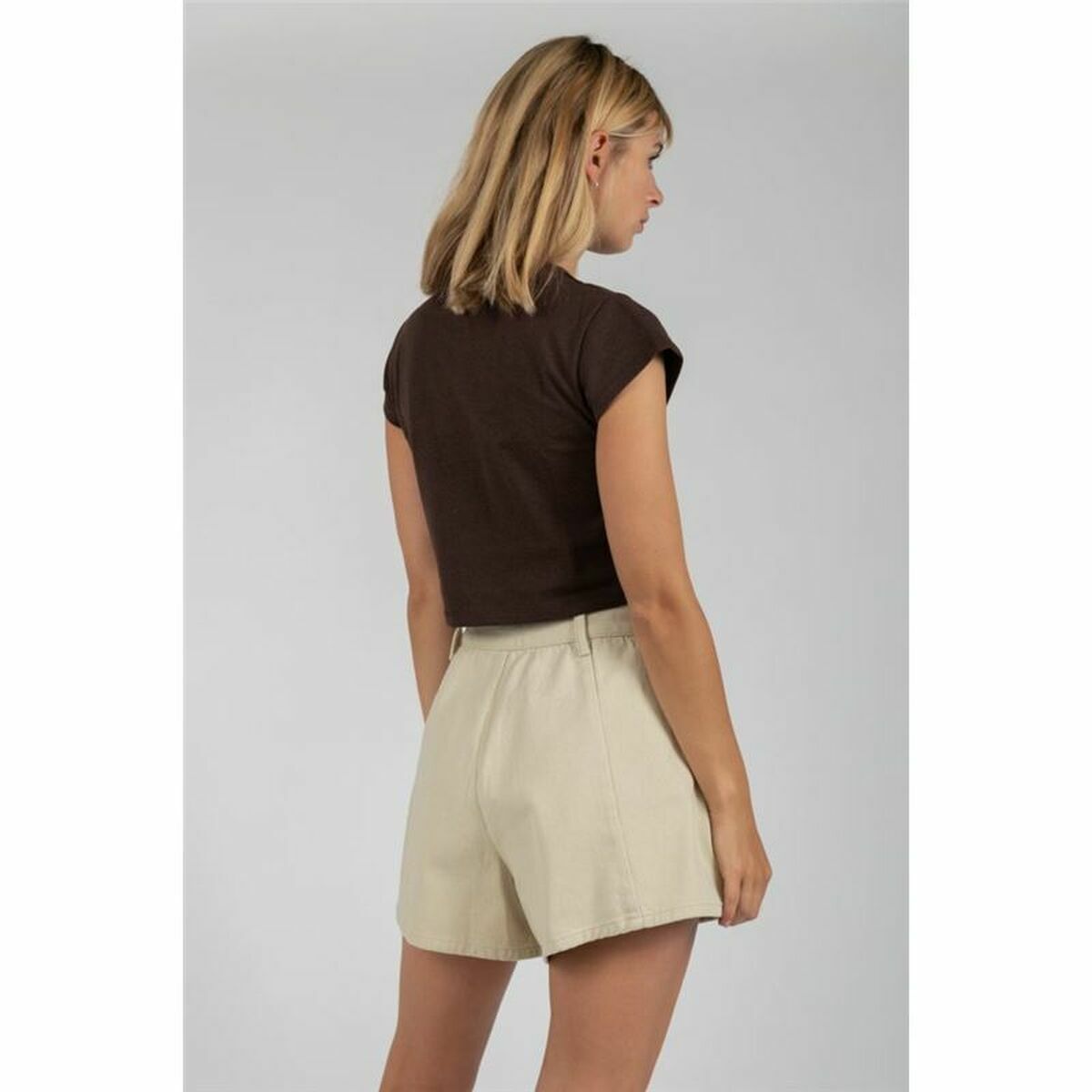 T-shirt med kortärm Dam 24COLOURS Casual Brun - 2