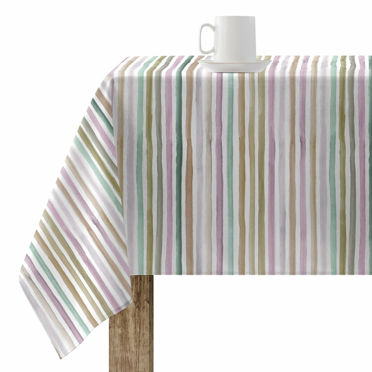 Fläckresistent bordsduk Belum Naiara 4-100 Multicolour 150 x 150 cm Randig