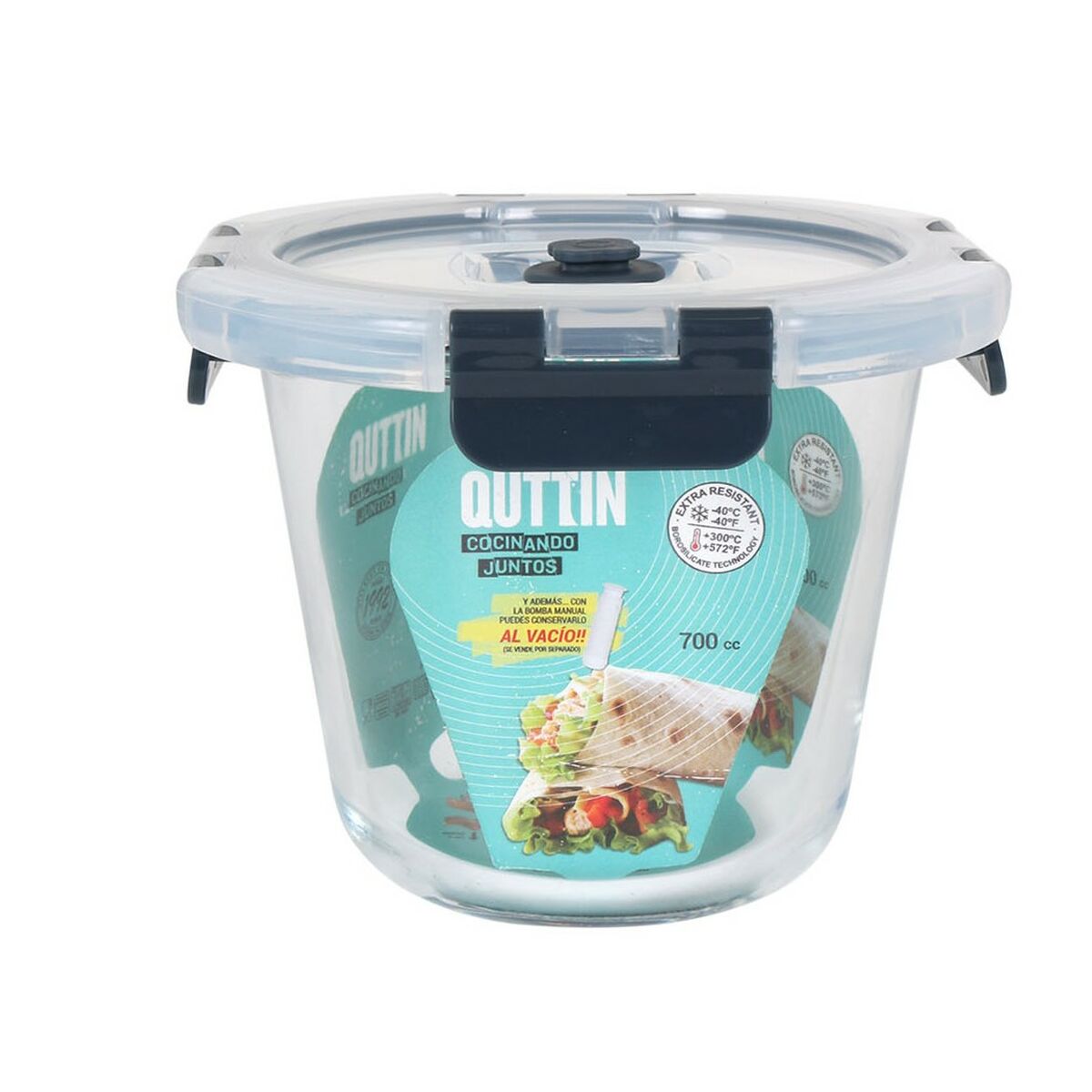 Hermetisk matlåda Quttin Dammsugarslang 700 ml 14 x 14 x 11 cm - 3