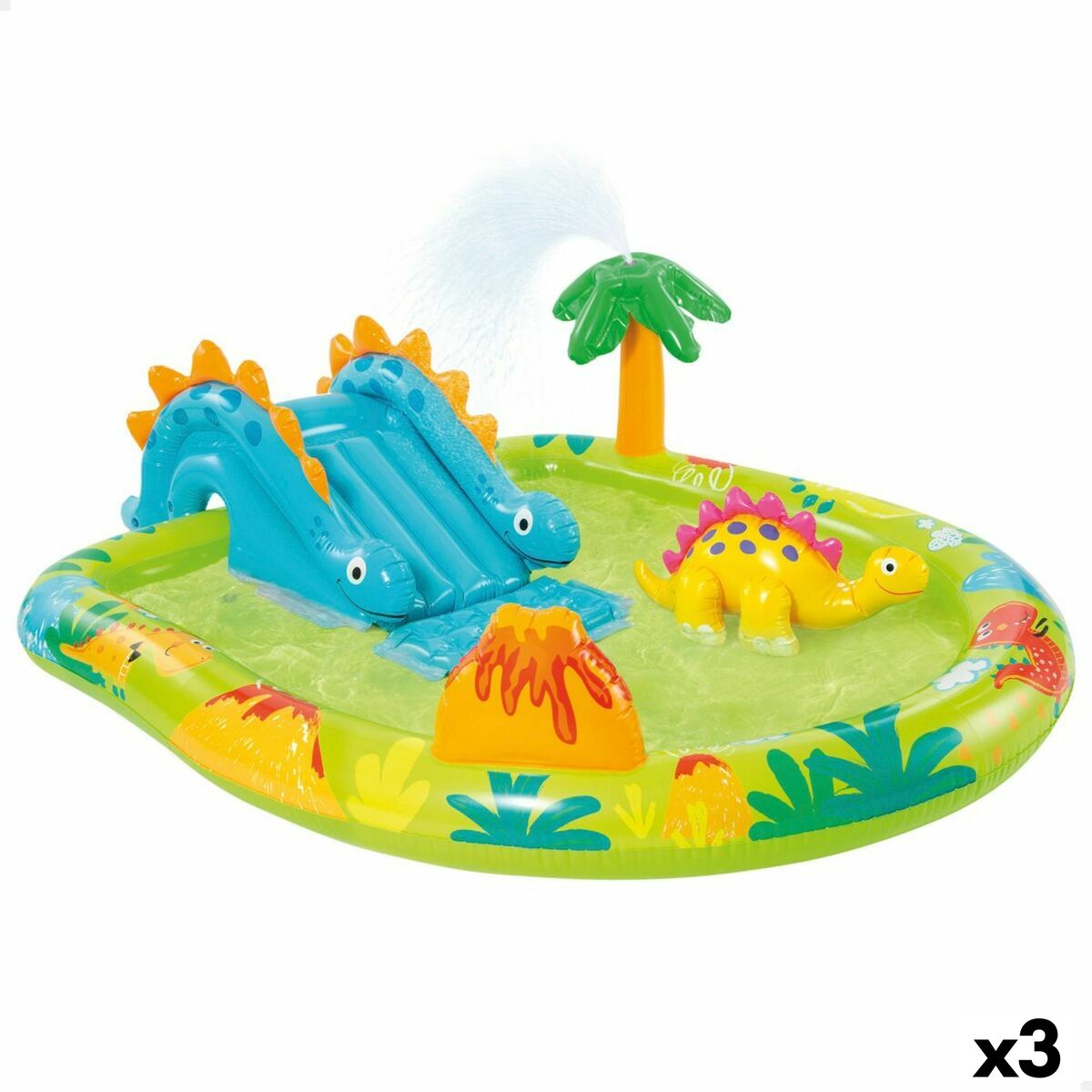 Uppblåsbar plaskpool för barn Intex Lekplats Dinosaurier 191 x 58 x 152 cm (3 antal) - 6