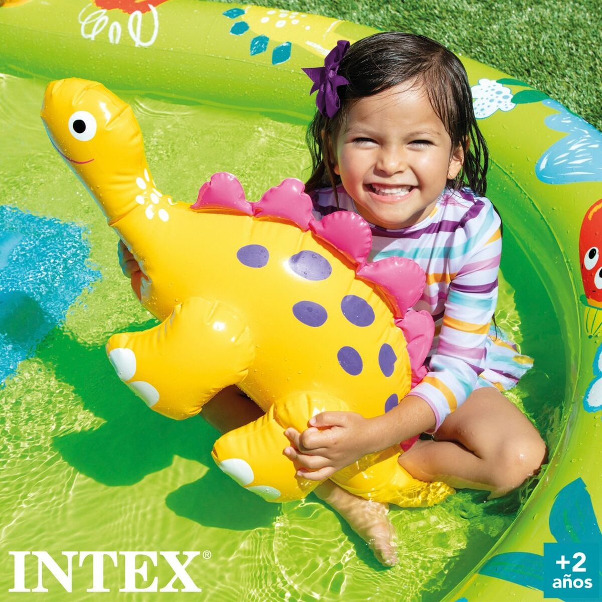 Uppblåsbar plaskpool för barn Intex Lekplats Dinosaurier 191 x 58 x 152 cm (3 antal) - 15