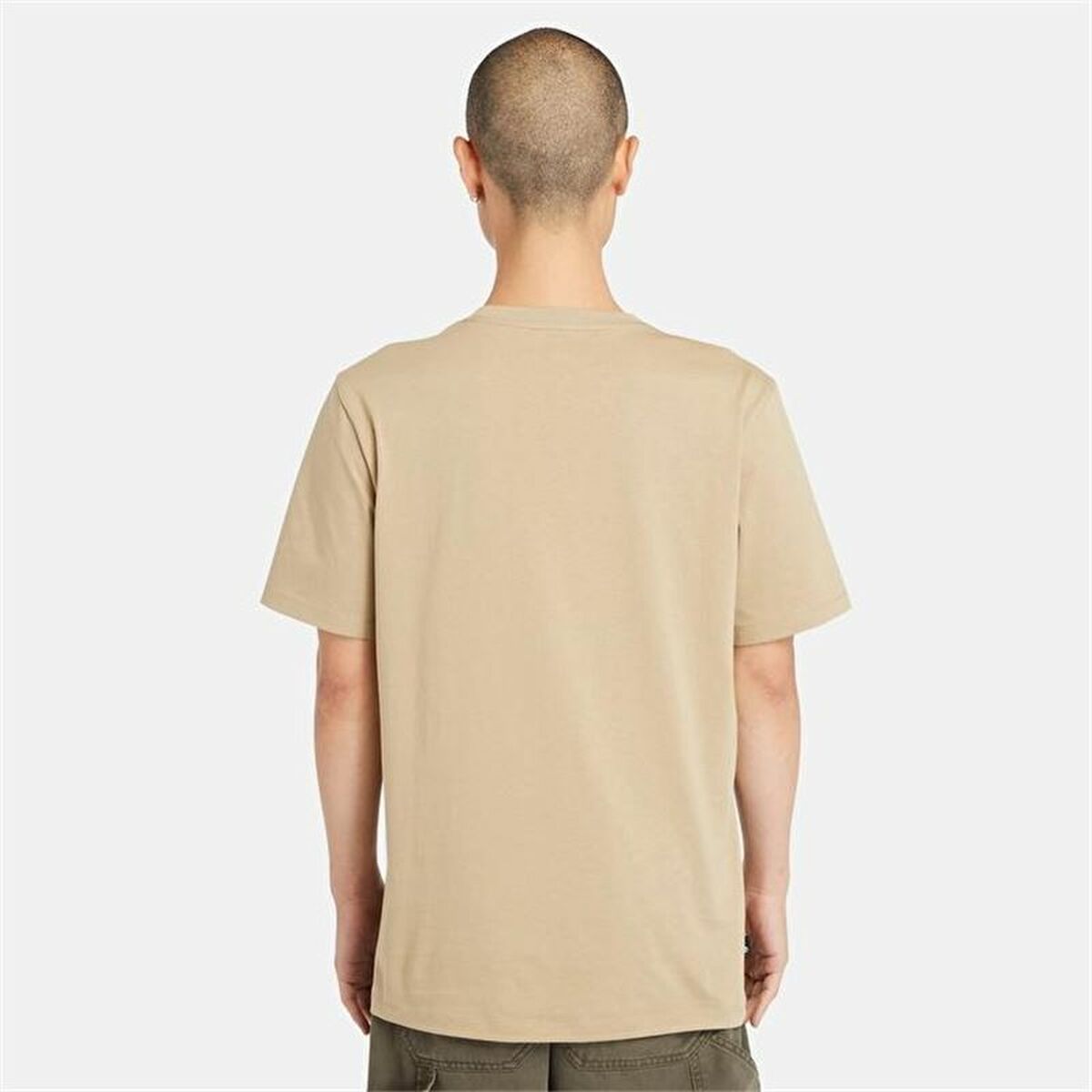 T-shirt med kortärm Herr Timberland Kennebec River Linear Logo Ljusbrun - 3