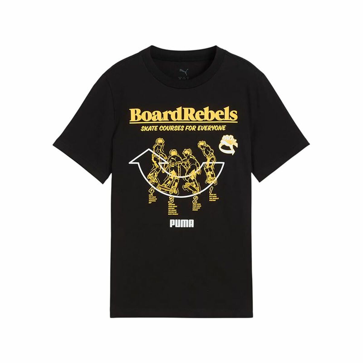 Barn T-shirt med kortärm Puma Graphic Tee Svart