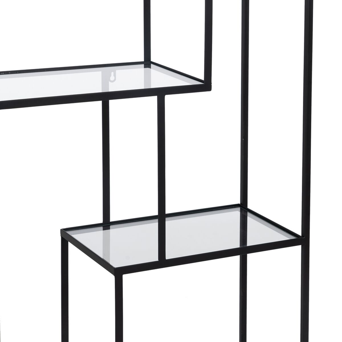 Bokhylla Svart Glas Järn 65 x 25 x 110 cm - 5