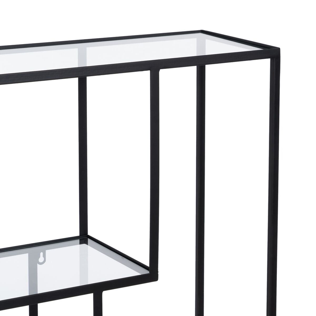 Bokhylla Svart Glas Järn 65 x 25 x 110 cm - 6