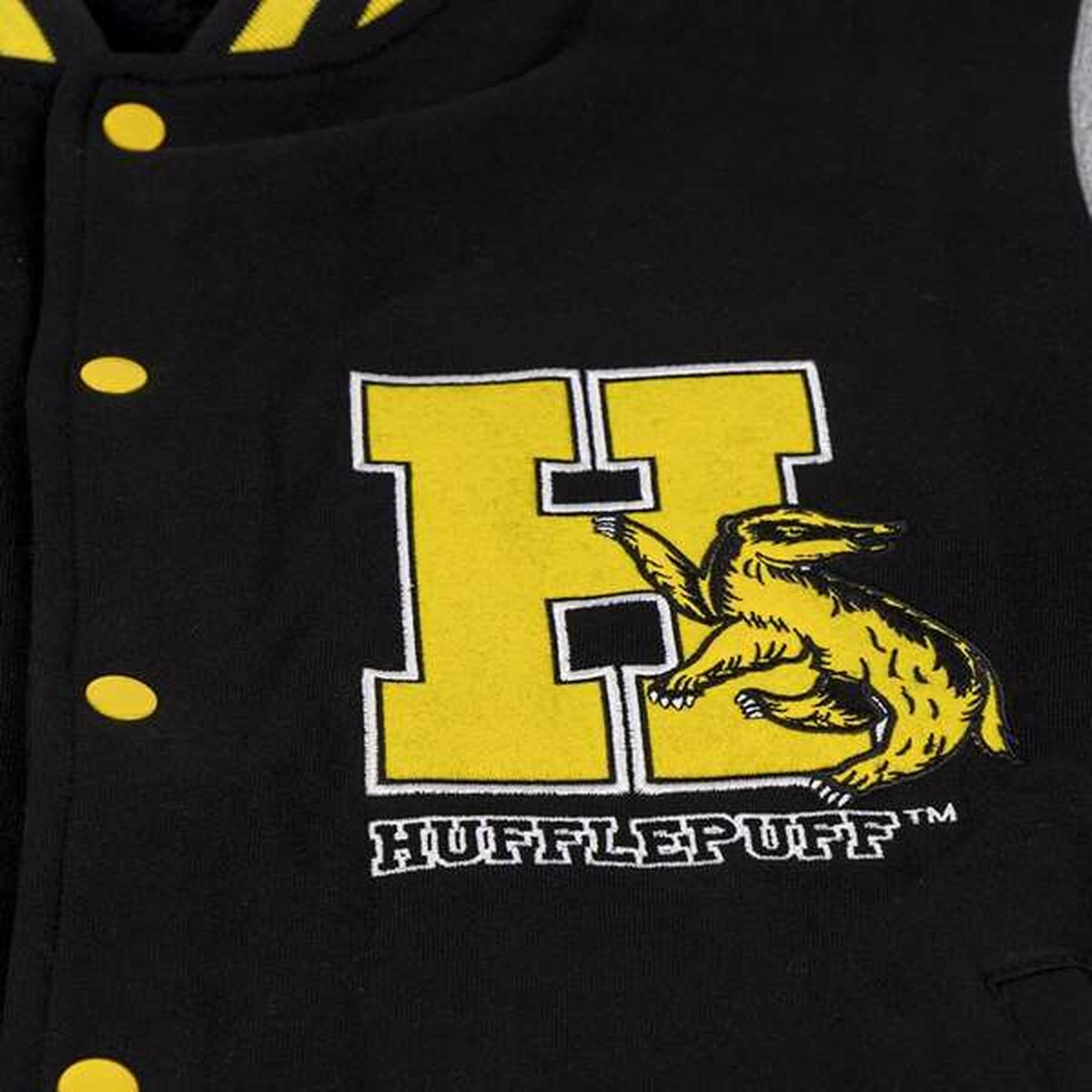 Tröja utan huva Unisex Harry Potter Hufflepuff  Svart - 3