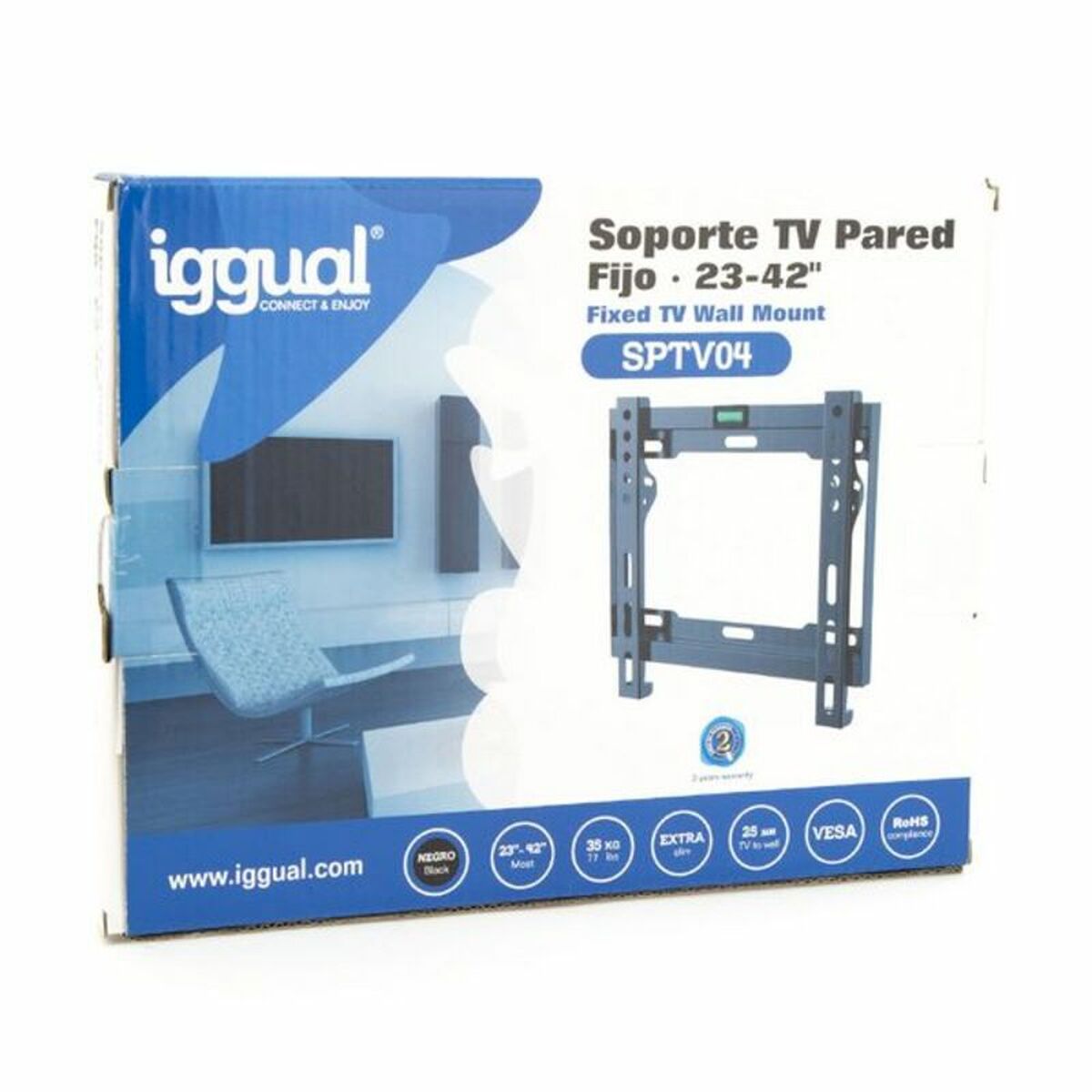 Fast Väggfäste för TV iggual SPTV04 IGG314647 23"-42" Svart - 4