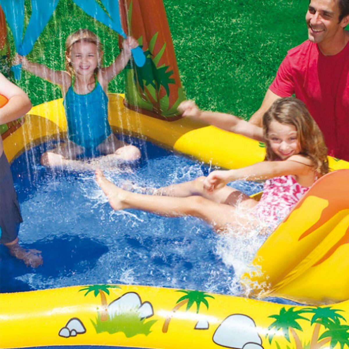 Uppblåsbar plaskpool för barn Intex Lekplats Dinosaurier 272 L 249 x 109 x 191 cm (2 antal) - 11