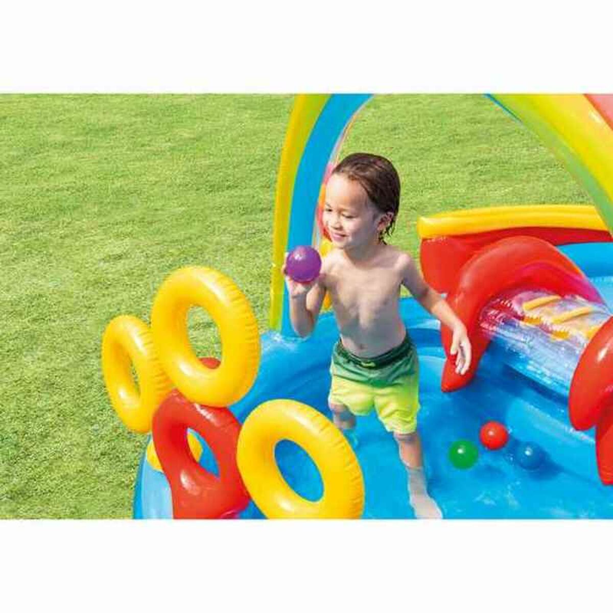 Uppblåsbar plaskpool för barn Intex   Lekplats Regnbåge 297 x 135 x 193 cm 381 L - 20