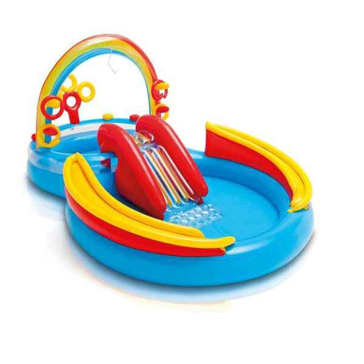 Uppblåsbar plaskpool för barn Intex   Lekplats Regnbåge 297 x 135 x 193 cm 381 L - 10