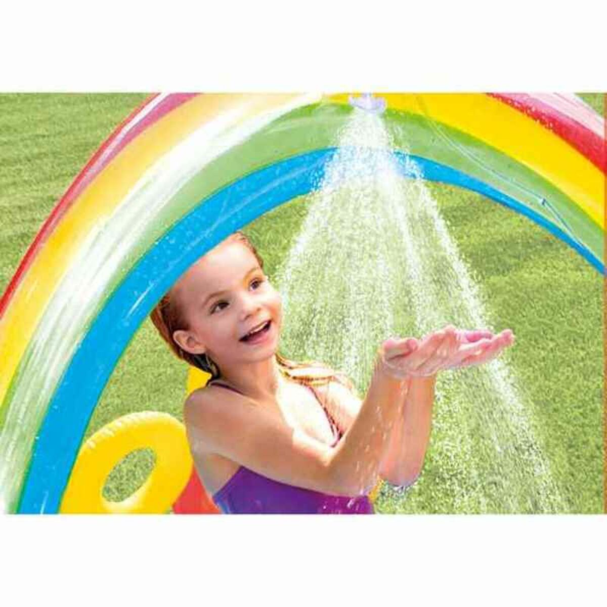 Uppblåsbar plaskpool för barn Intex   Lekplats Regnbåge 297 x 135 x 193 cm 381 L - 16