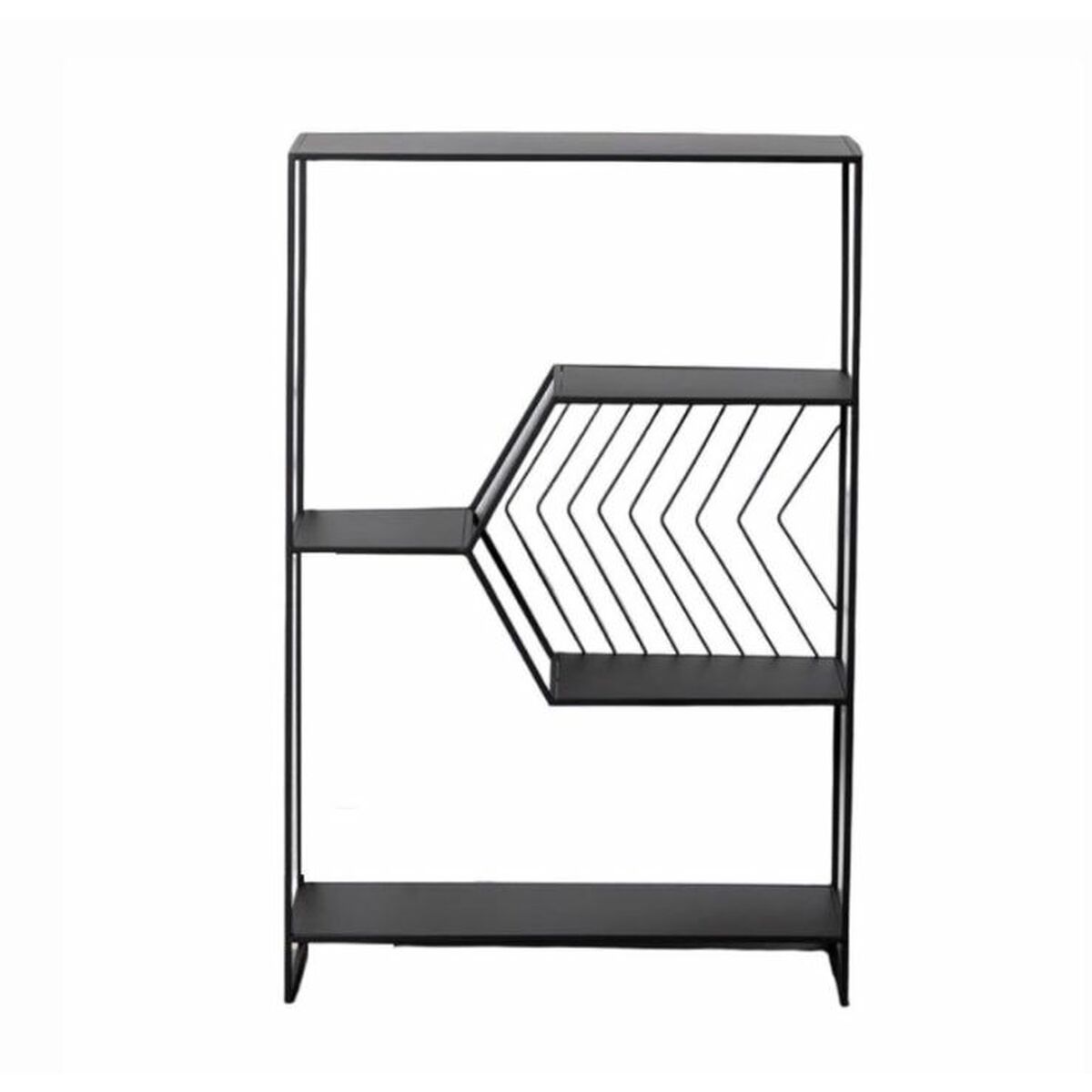 Bokhylla Svart Järn 80 x 35 x 120 cm