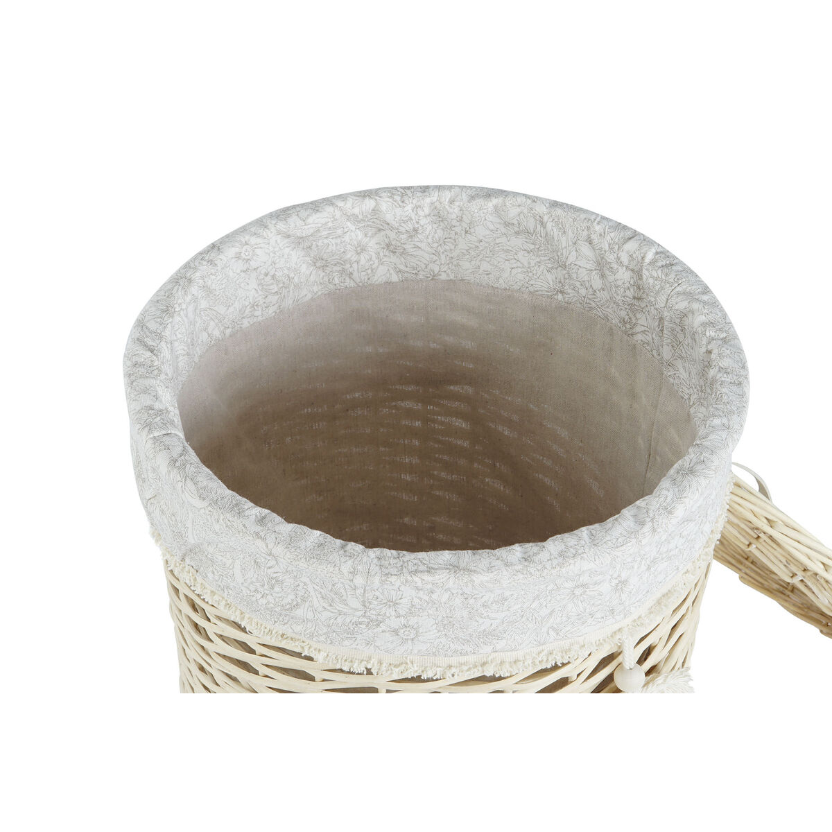 Tvättkorg Home ESPRIT Kräm Naturell 3 Delar 45 x 45 x 55 cm - 4
