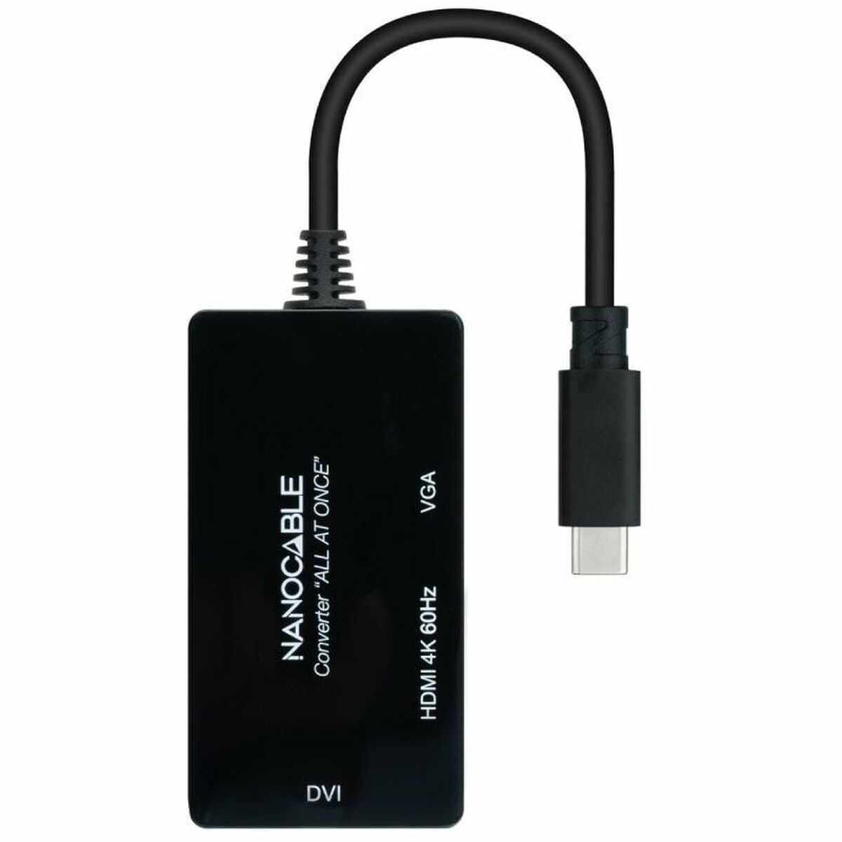 USB-C till VGA/HDMI/DVI Adapter NANOCABLE 10.16.4301-ALL Svart 20 cm - 2