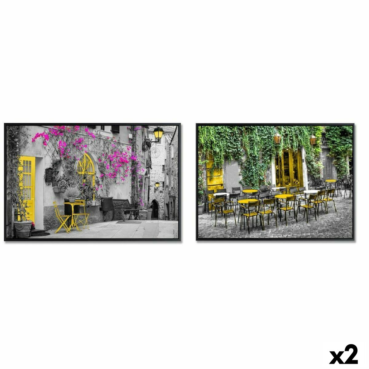 Kanvas DKD Home Decor Gata (2 antal) (73 x 3,5 x 53 cm) - 2
