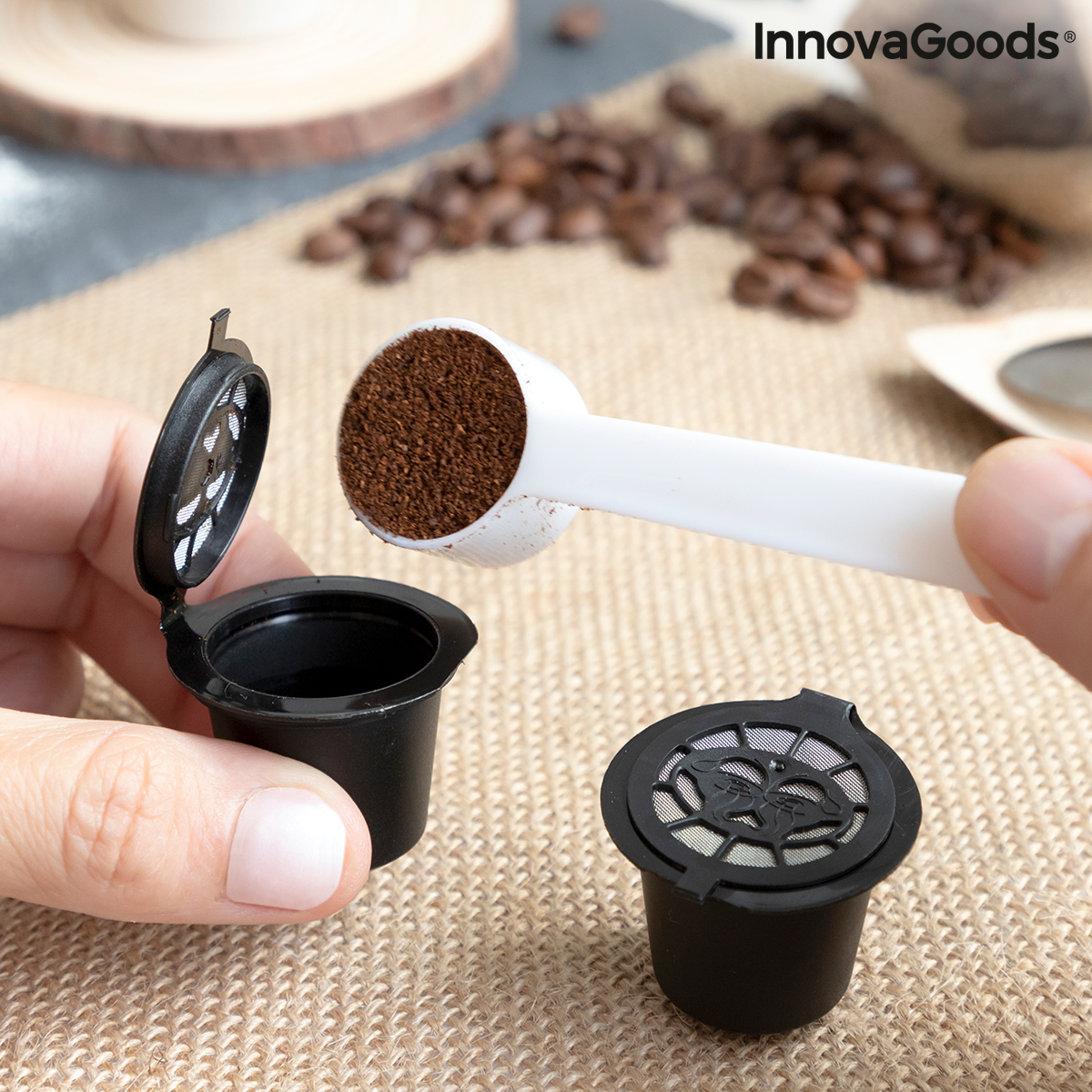 Uppsättning med 3 återanvändbara kaffekapslar Recoff InnovaGoods - 7